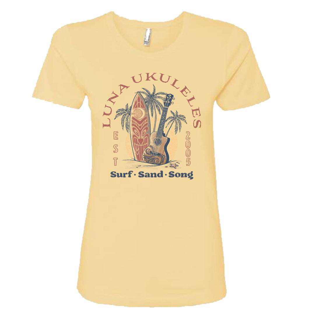 Ladies Luna Ukes T-Shirt - Banana